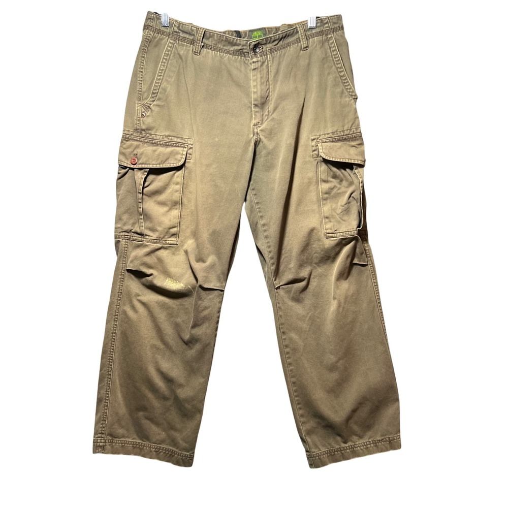 Timberland Cargo Pants 36x30 Brown Organic Cotton Utility Workwear‎